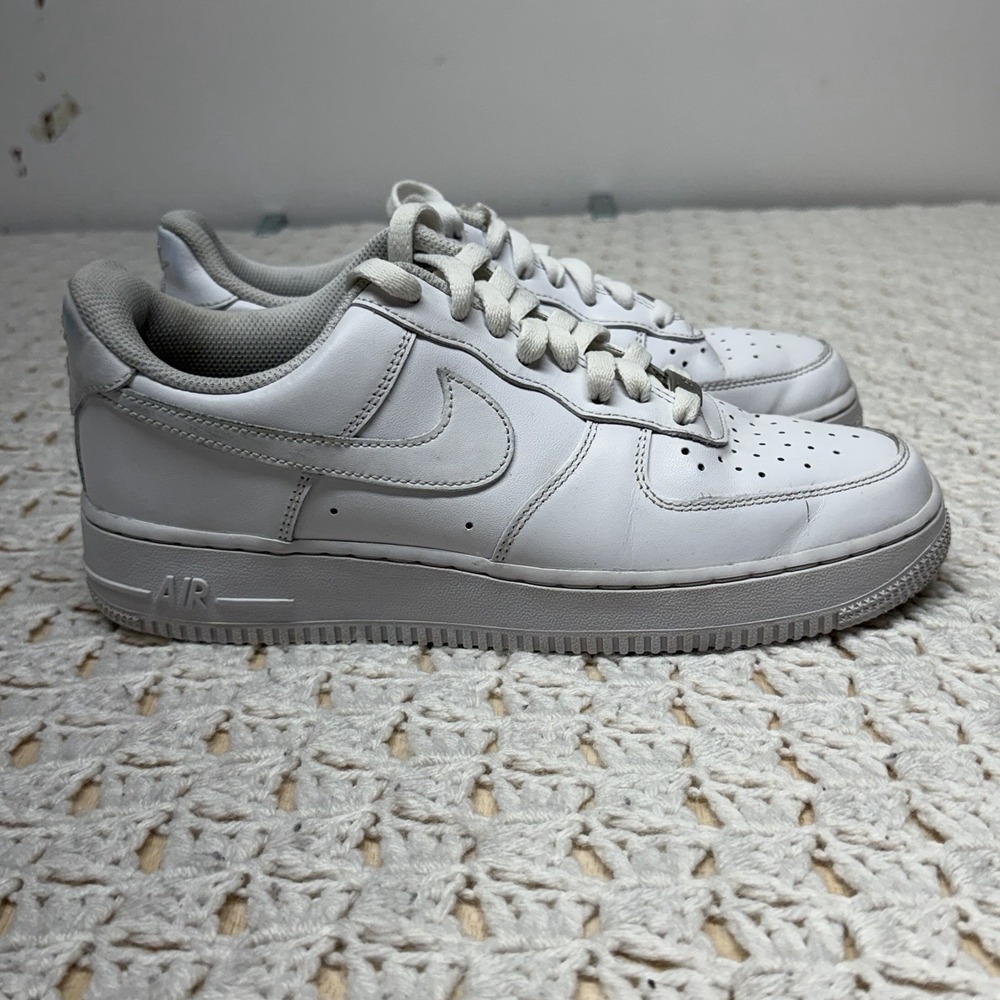 Nike Air Force 1 Shoes Sneakers Womens Size 9 White Leather DD8959-100